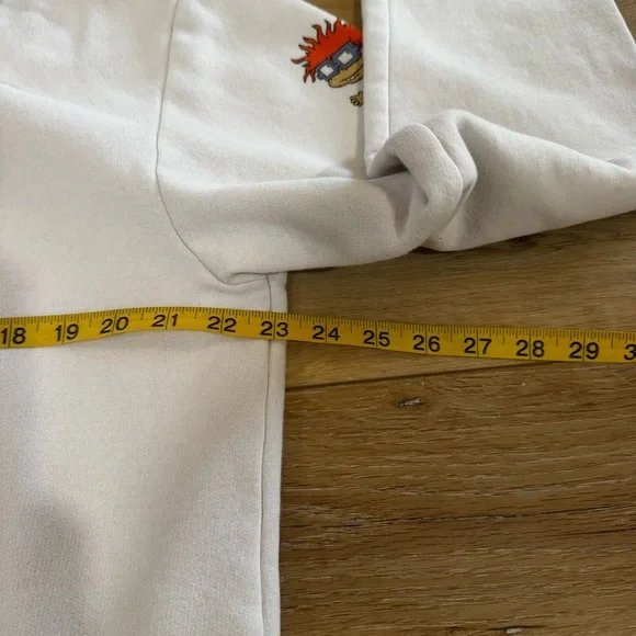 Nickelodeon white long sleeved Rugrats hoodie, multi colored, characters, XL. - Picture 8 of 16